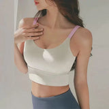 Women's fitness yoga bra, new integrated breast pad high-strength shock-absorbing running sports bra