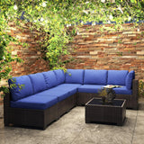 HobbyLane 7 Piece Modular Outdoor Furniture Set PE Rattan Wicker Garden