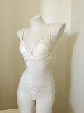 French Inspired Minimiser Bra Women Sexy Lingerie Set Large Chest Support Thin Comfort Half Cup Soft Underwire Anti Sagging