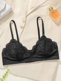 Black detachable breast pad bra lace sexy Lingerie no steel ring brassiere comfortable and unrestrained to wear size S-XL MR2953