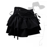 Sweet Kawaii Bow Vintage Denim Skirt Women New Fashion Summer A Line Gothic Mini Skirts American Retro Streetwear Y2k Clothes