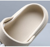 Women Summer Sandals Lace-up Style 2 Way to Wear Couples Fashion Platform Clogs Soft EVA Thick Sole Men Beach Street Slippers