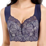 Shockproof Push-up Wireless Yoga Daily Bra Women Bra Wide Shoulder Strap Hollow Out Lace Seamless Thin Anti-exposure Comfort