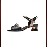 Women Floral Sandals for Outdoor 2026Luxury Designer Chic Woman Beach Fashionable Elegant High Heels Sandalias De Mujer