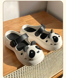 2025 New Cute Cartoon Slippers For Women Fashion Clogs Anti-slip Summer Shoes Girls Street Sandals 2 Way Wear Beach Slides