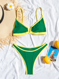 sexy patchwork mini bikinis sets two pieces swimsuit thong swimsuit Swimwear Biquini conjunto de bikini tankini beachwear