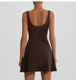 Tennis Fitness Dresses Women Fake Two Piece Sports Dress Outdoor Casual High Elasticity  Running Yoga Golf Mini Skirts