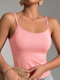 1Pcs Women Padded Camisole Tank Top Solid Basic Sport Sleeveless Vest Comfort Daily Ladies Wireless Bralette