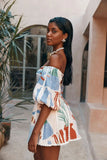 Women Vintage Print Patchwork Mini Dress Summer Sexy Fashion Elegant Short Sleeve Bodycon Off Shoulder Backless Party Dresses