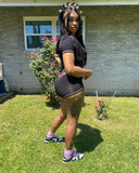 2026 New Women Ins Fashion Solid Color Sexy Straight Shoulder Contrast Stitch Long Sleeve 2 Piece Outfit