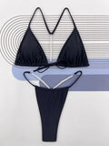 DEKA Thong Bikini Sexy String Pearls Mini Set Swimwear Women Swimsuit Female Swimming for Beach Wear for Bathing Suits