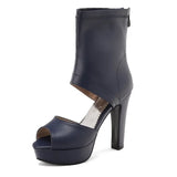 Retro Rome Gladiator Sandals Women Peep Toe Thin High Heels Summer Shoes 2026 Zip Lady Party Nightclub Show Plus Size 43