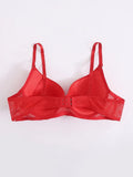 Beautiful Design Sexy Red Underwear Lace Underwire Back Buckle Bras Crop Top Shapewear Plus Size Women's Clothing A5100