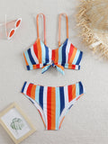 High Waist Bikini 2026 Women Strappy Swimsuit Sexy Striped Swimwear Female Bathers Bathing Swimming Swim Suit Summer Beachwear
