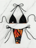 Sexy 4 Colors Printed Halter Padded Bikini Female Swimsuit Women Swimwear Two-pieces Bikini set Bather Bathing Suit Swim K4910
