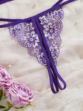 Women Floral Underwear Set, Bra And Thong Sets, Women Clothing, Valentine's Day Gift
