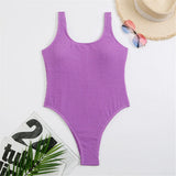 2026 Sexy Women One Piece Swimsuit Swimwear Female Solid Push Up Thong Bather Bathing Suit Monokini Brazilian Swimming Suits
