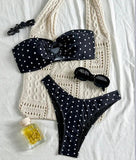 XS - L Polka Dot Bandeau Bikini Women Swimwear Female Swimsuit Two-pieces Bikini Set Brazilian Bather Bathing Suit Swim Lady