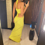 New Sexy Halter Tummy Cut Out Crochet Knitted Tunic Beach Cover Up Cover-ups Beach Dress Beach Wear Beachwear Female Women V5454
