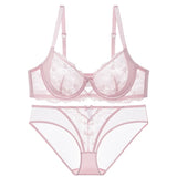 Sheer Lace Teddy Lingerie Set Panty Sexy Bra & Panty Set Ultra Thin Comfortable Summer Wear S-3XL BC Sexy Gift Sexy Tushy MOYISU
