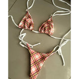 Micro Bikinis 2026 Sexy Women Swimsuit Push Up Swimwear plaid Print Bikini Set Biquini Bathing Suit Swim Suit Beachwear Female
