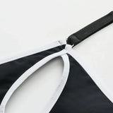 Splicing One Shoulder High Cut Out Bikini Women Swimsuit Female Swimwear Two-pieces Bikini set Asymmetric Bathing Suit Swim Lady