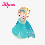 Princess Snow White Superhero Lollipop Decoration Cards for Kids Boy Girls Birthday Party Gift Cake Accessories Candy Packaging
