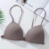 Comfort Strapless Bra for Small Bust Seamless Bralette Adjustable Anti-Peek Summer Wear Thin Back Design Women S-XL MOYISU
