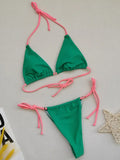 2025 Polka Dot Mini Micro String Bikini Women Swimsuit Female Bikinis Brazilian Swimwear Two Pieces Bikini Set Bathing Suit Swim