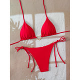 Sexy Micro Bikini Women Two-Piece Swimsuit Triangle Swimwear Woman 2026 Bathing Suit Solid Color Bikinis Sets String Beach Wear