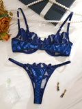 2025 Lace Sexy Erotic Floral Embroidery Lingerie Set For Women Sensual Erotic Sexy 2-Piece Bra + Panty Underwear Set ZA824031