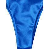 Sexy Satin Halter Brazilian Padded Bikini Female Swimsuit Women Swimwear Two-Pieces Bikini Set Bather Bathing Suit Swim V4966S