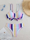High Waist Bikini 2026 Women Strappy Swimsuit Sexy Striped Swimwear Female Bathers Bathing Swimming Swim Suit Summer Beachwear