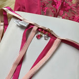 Toucheart Sexy Lingerie Embroidery Printing Bra Garters Set For Women Mesh See- Through Hollow Out Exotic Sexy Underwear Suit