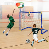 Kmoist 2 In 1 Sports Toy Basketball Stand Football Goal