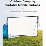 Double triangular bracket projection screen, more stable and not afraid of wind, easy to install, with storage bag