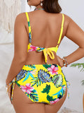 2026 Large Plus Big Size Swimsuit Women Floral Push Up Bikinis High Waist Strappy Swimwear Female Bathing Swimming Swim Suit 5XL