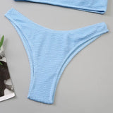 Velvet Bikinis 2025 Women Brazilian Bandeau Swimsuit Solid Sexy Swimwear Female Beachwear Bathers Bathing Swimming Swim Suit