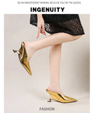 Design Fashion Platform Wedges High Heels Mule Women Slippers Concise Shallow Pointed Toe Party Dress Ladies Shoes 2026
