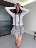 Sweet And Spicy Ballet F-length Skirt With Elastic Waist And Lace Hem Flared Cake-aped Ort Skirt For Young Women 8PO5