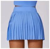 Sports Tennis Short Skirt Women's Summer Pleated Fake Two-piece Quick Drying Skort Fitness High Waist Pocket Yoga Running Skirts