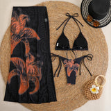 10 Color Flowers Halter Bikini Female Swimsuit Women Swimwear Three-pieces Bikini set With Skirt Bather Bathing Suit Swim V6637C