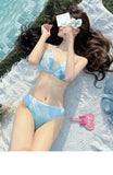 Swimsuit Women's New Split Four-piece Set Sexy Pure Desire High Value Seaside Hot Spring Vacation Bikini