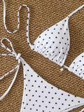 Triangle Halter Thong Bikinis 2026 Women Sexy Swimsuit Dot String Swimwear Female Bathers Bathing Swimming Swim Suit Beachwear