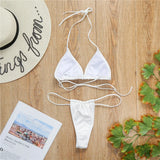 Shiny PU Mini Micro Bikini 2025 Women Swimsuit Female Brazilian Swimwear Two Pieces Bikini Set High Cut Bathing Suit Swim Lady