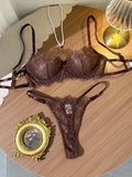 Elegant Summer Lace Bra Sheer Embroidered Comfortable Support Anti-Sag Full Coverage Modest Design & Women Large Chest Minimize