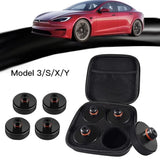 4pcs For Tesla Model X/S/3 Black Rubber Jack Lifting Point Pad Adapters Premium Styling Enhanced Protection Easy Jacking Amagi