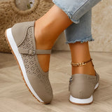 White Hollow Out Platform Sneakers Women 2025 Plus Size 36-43 Breathable Sports Shoes Woman Comfort Non Slip Walking Flats Mujer
