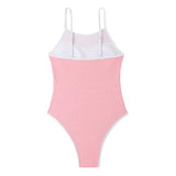 2026 One Piece Swimsuit Solid High Cut Swimwear Women Bathing Suit Female Swimming Summer Beachwear Bodysuit