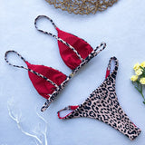 DEKA Leopard Mini Micro Bikini Set Printed Halter Swimwear Women Brazilian Female Swimsuit Two-piece Bather Bathing Suit Swim